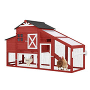 Expandable Mobile Wooden Chicken Coop with Nesting Box