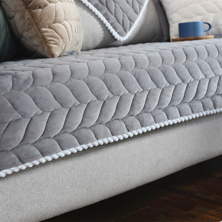 Thicken Plush Quilted Sofa Towel Sofa Cover Anti-slip Couch Covers