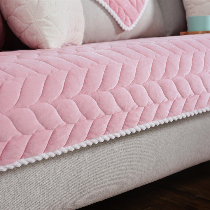 Thicken Plush Quilted Sofa Towel Sofa Cover Anti-slip Couch Covers