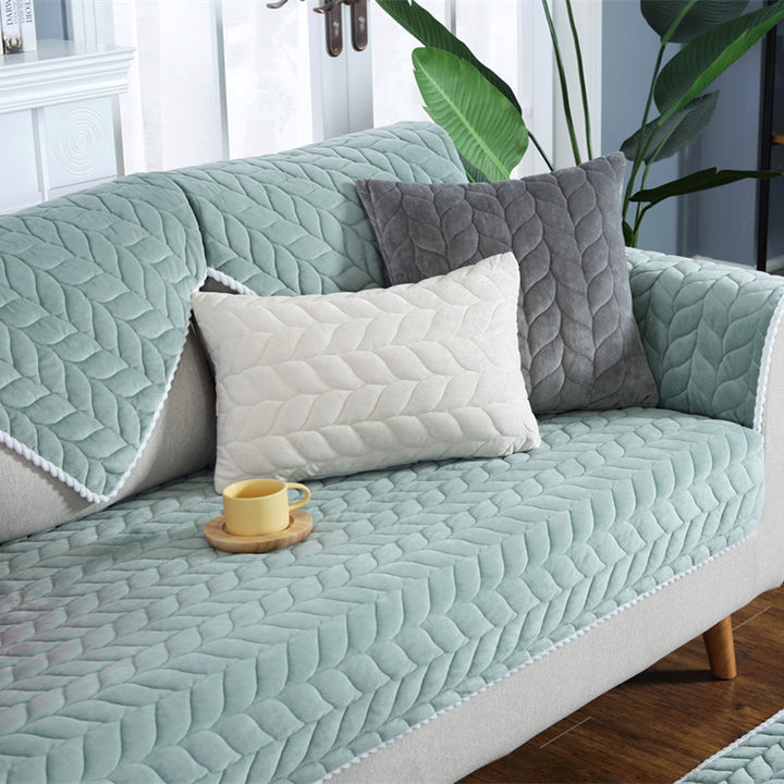 Thicken Plush Quilted Sofa Towel Sofa Cover Anti-slip Couch Covers