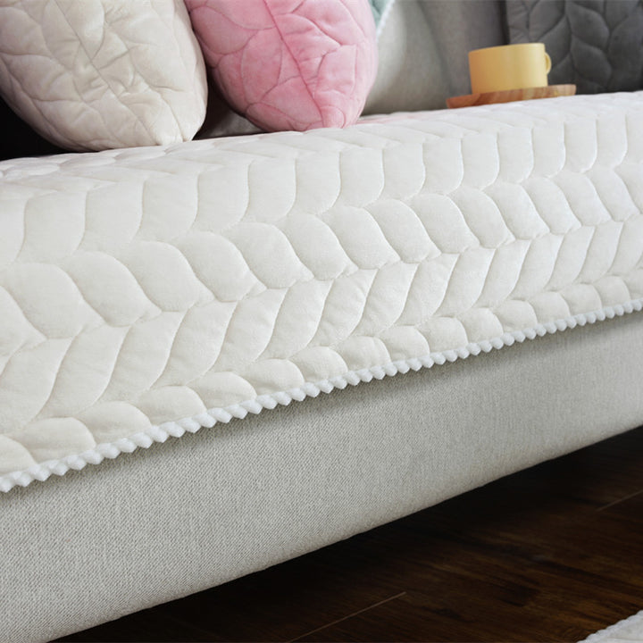 Thicken Plush Quilted Sofa Towel Sofa Cover Anti-slip Couch Covers