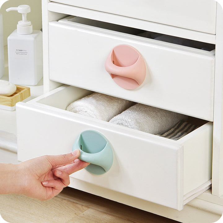 Self-Adhesive Round Plastic Knobs Door Handles