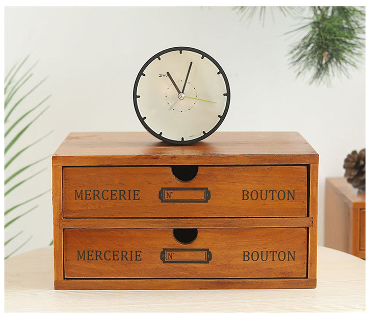 Retro wooden drawer storage cabinet