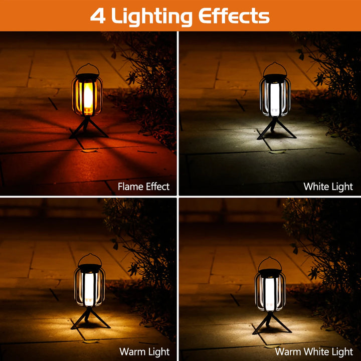 Solar Lanterns Outdoor Hanging Lights Waterproof 2 Charging Way Solar Flame Light for outside Decorative Lantern for Christmas