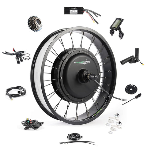 Ebike Conversion Kit 48V 1200W, Rear Wheel 20" Fat Electric Bike Conversion Kit, Add on Electric Bike Kit, High Performance, Waterproof for Easy Installation, Efficient Commuting Solution